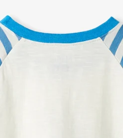 New Boys Shark Fin Waves Raglan T-Shirt BOY Tops