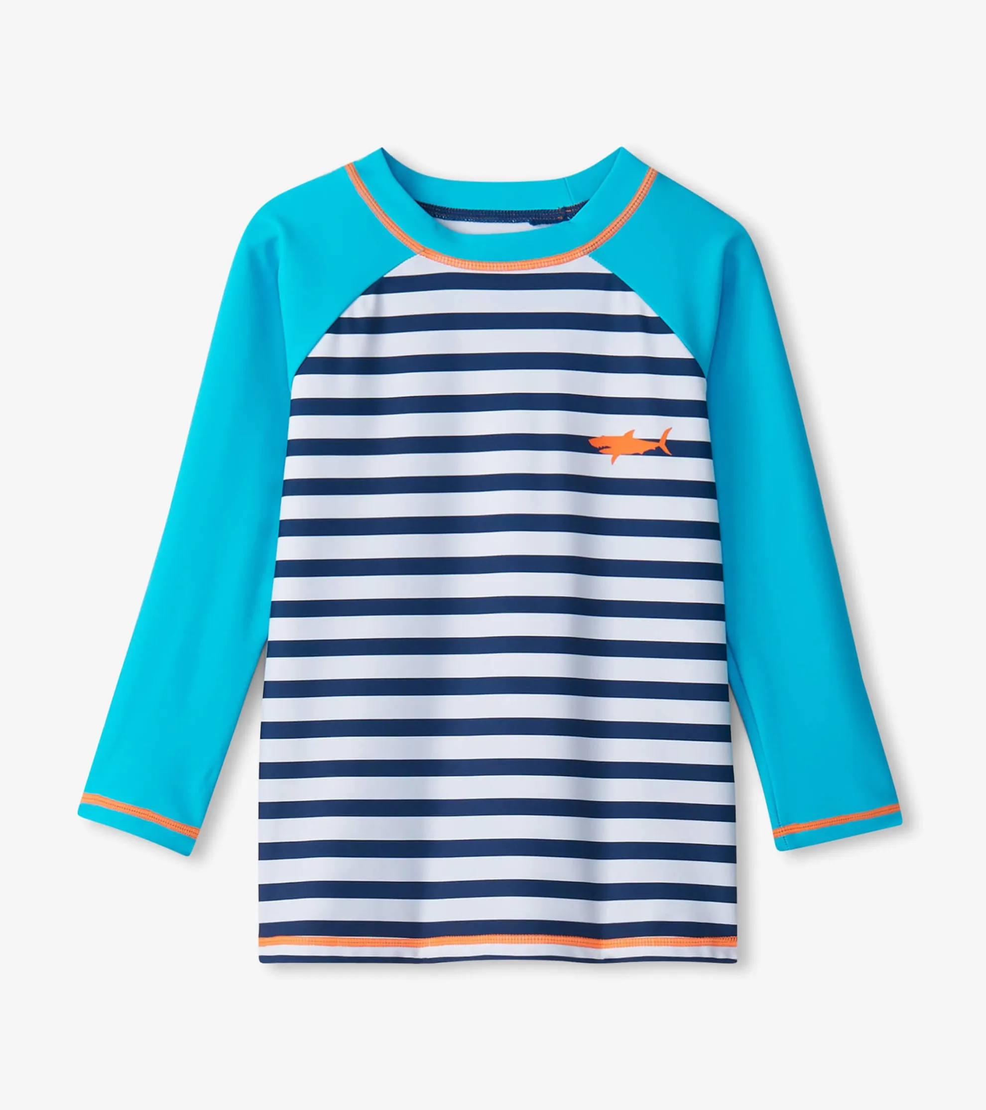Hot Boys Shark Stripes Long Sleeve Rashguard BOY Swimwear|Swimwear