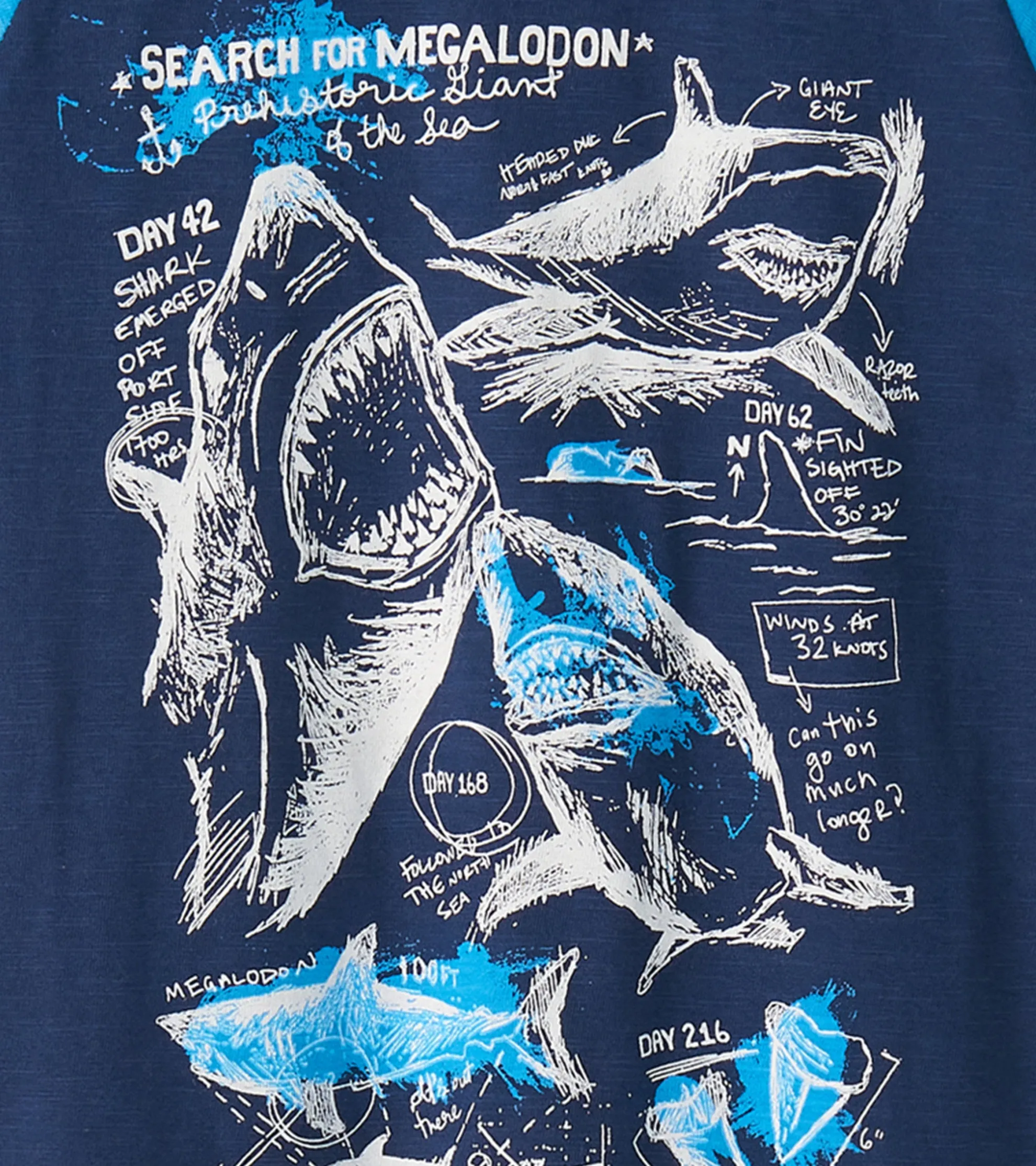 Boys Sharks Raglan T-Shirt BOY Tops