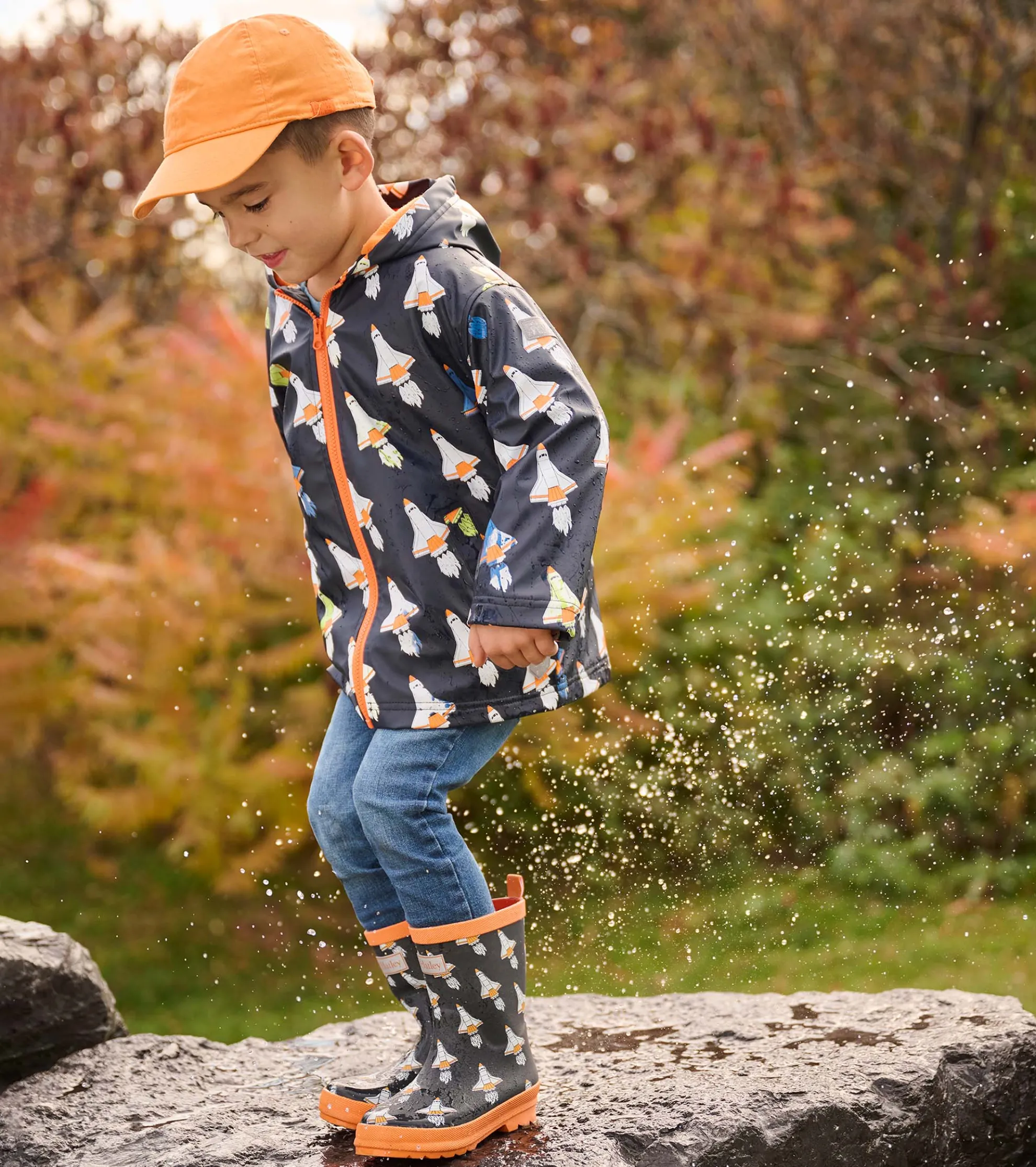 Discount Boys Space Shuttles Matte Rain Boots BOY Rainwear|Rainwear