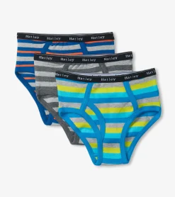 Hot Boys Stripes 3 Pack Classic Briefs BOY Underwear|Accessories