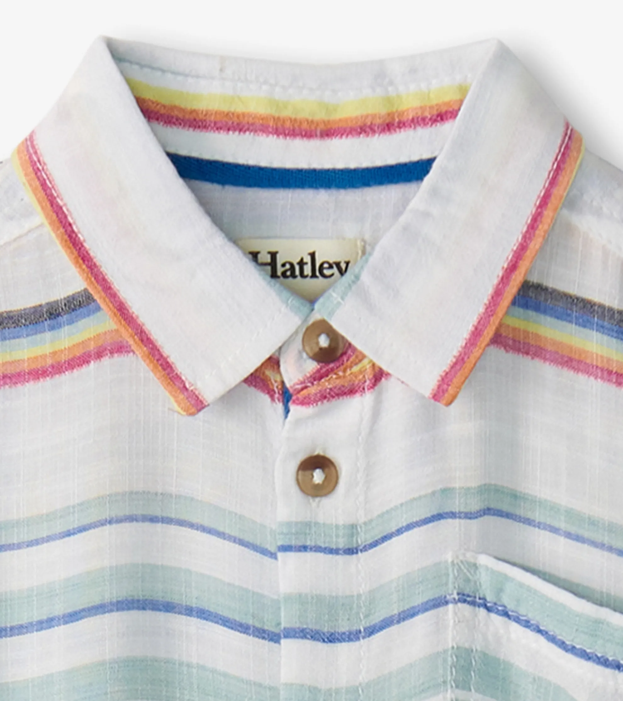 Clearance Boys Summer Stripe Short Sleeve Button Down BOY Tops