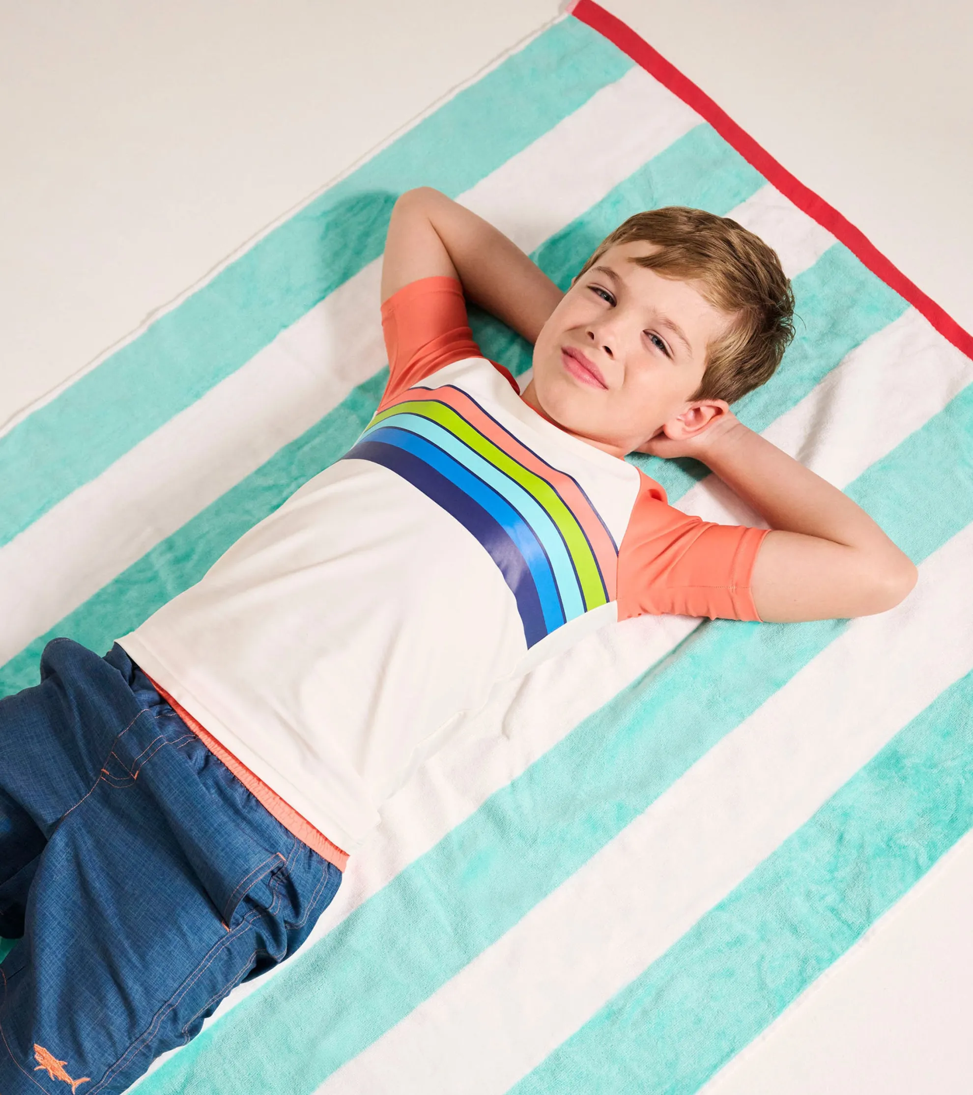Sale Boys Surfer Stripes Short Sleeve Rashguard BOY Swimwear|Swimwear