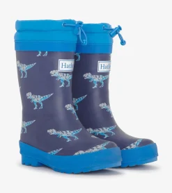 Discount Boys T-Rex Attack Sherpa Lined Rain Boots BOY Rainwear|Rainwear