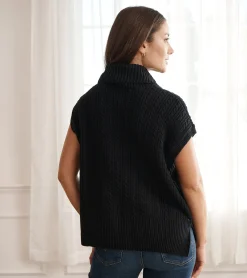 Best Cable Knit Vest - Black Caviar Women Sweaters|Tops
