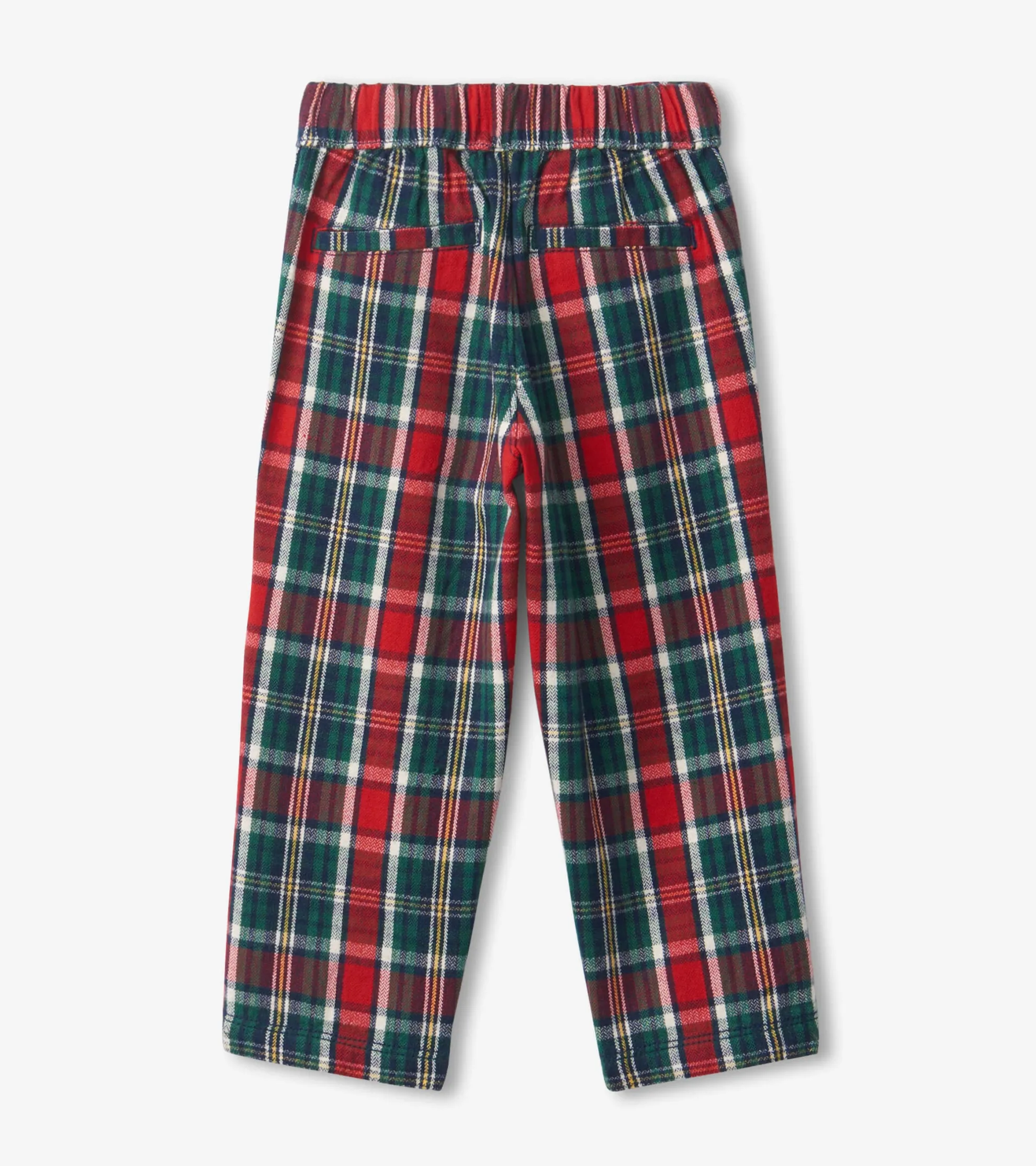 Online Christmas Plaid Straight Leg Pants Bottoms