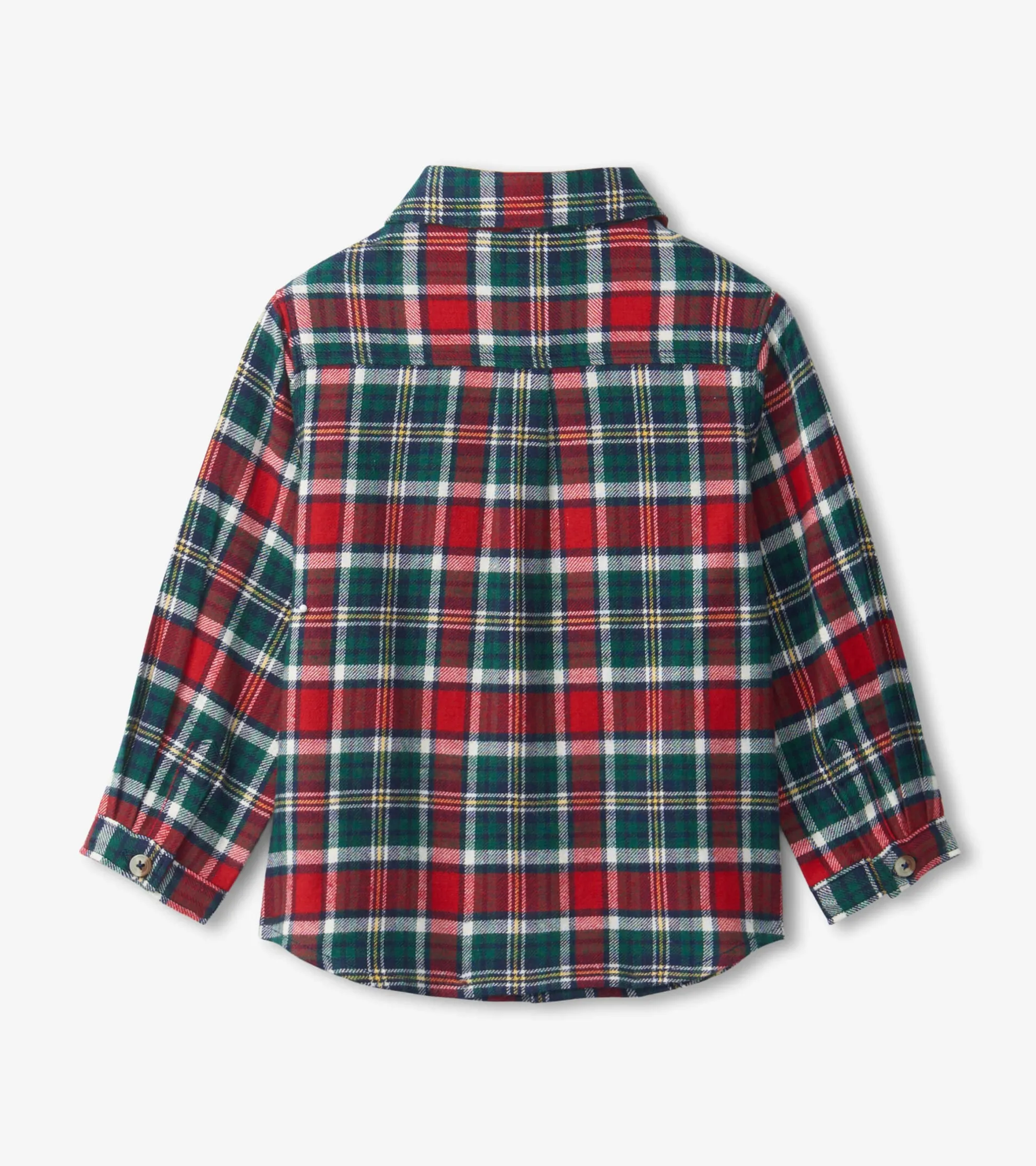 Christmas Plaid Toddler Button Down Shirt Tops