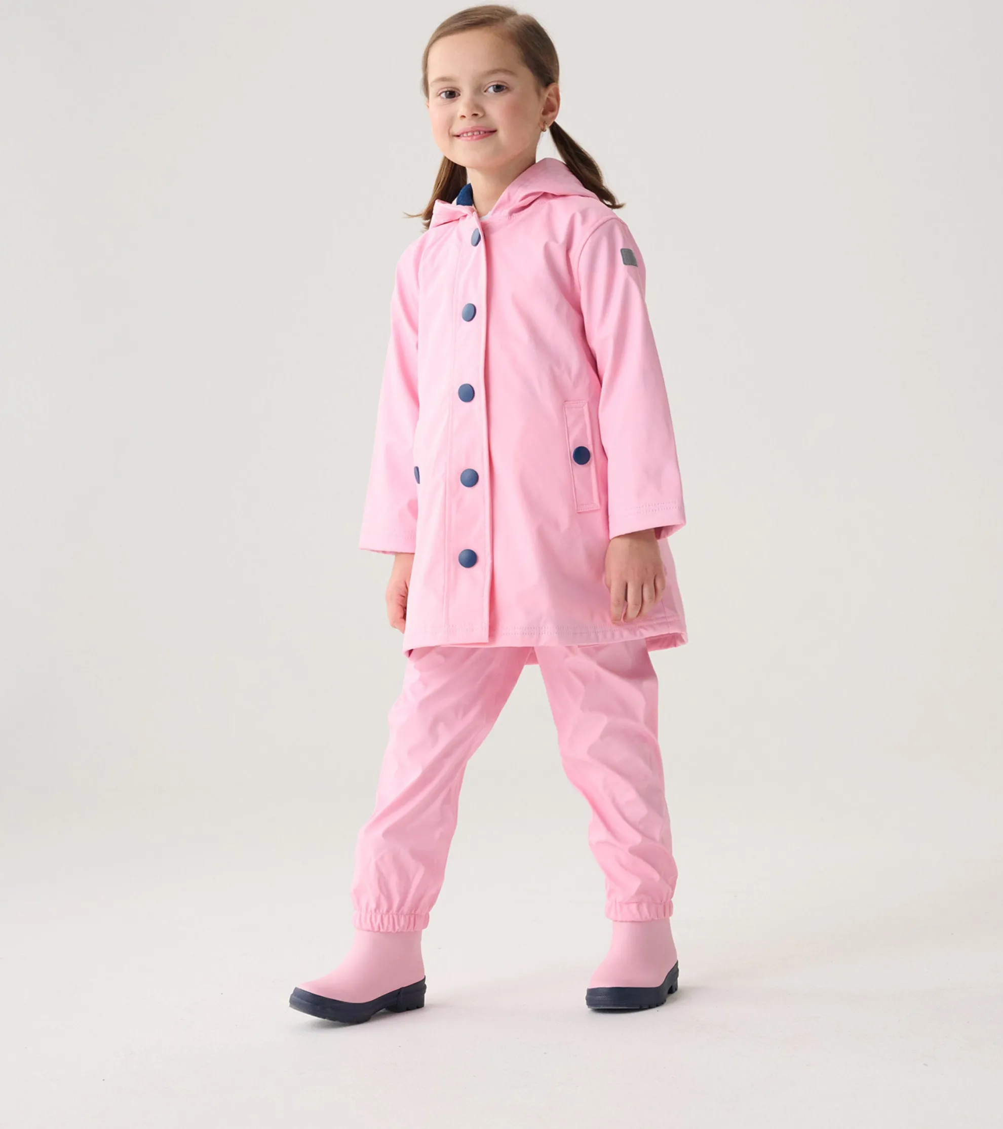 Classic Pink Kids Rain Pants Rainwear|Rainwear