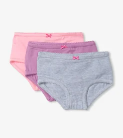 New Classic Solids Girls Hipster Underwear 3 Pack Underwear|Accessories