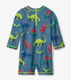 Online Dangerous Dinos Baby One-Piece Rashguard Swimwear|Swimwear