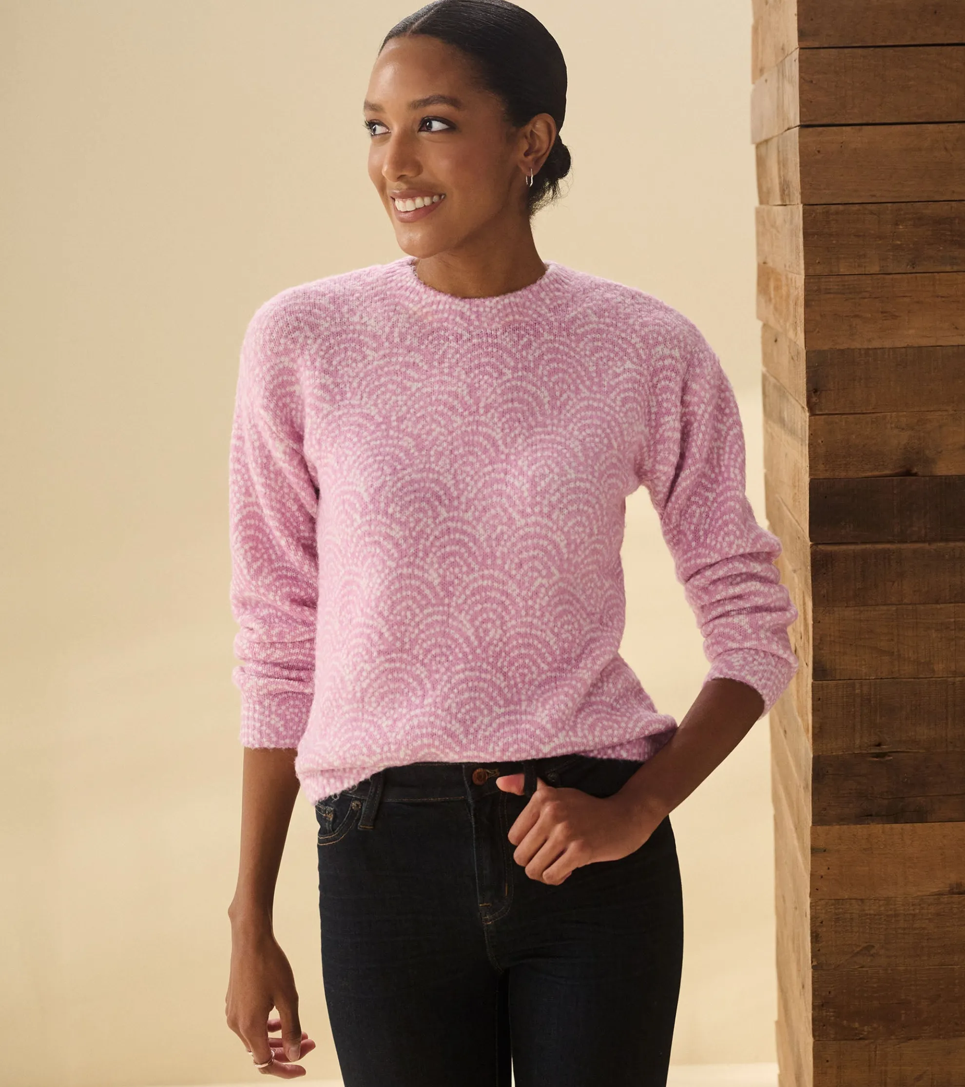 Clearance Ella Sweater - Deco Dots Women Sweaters