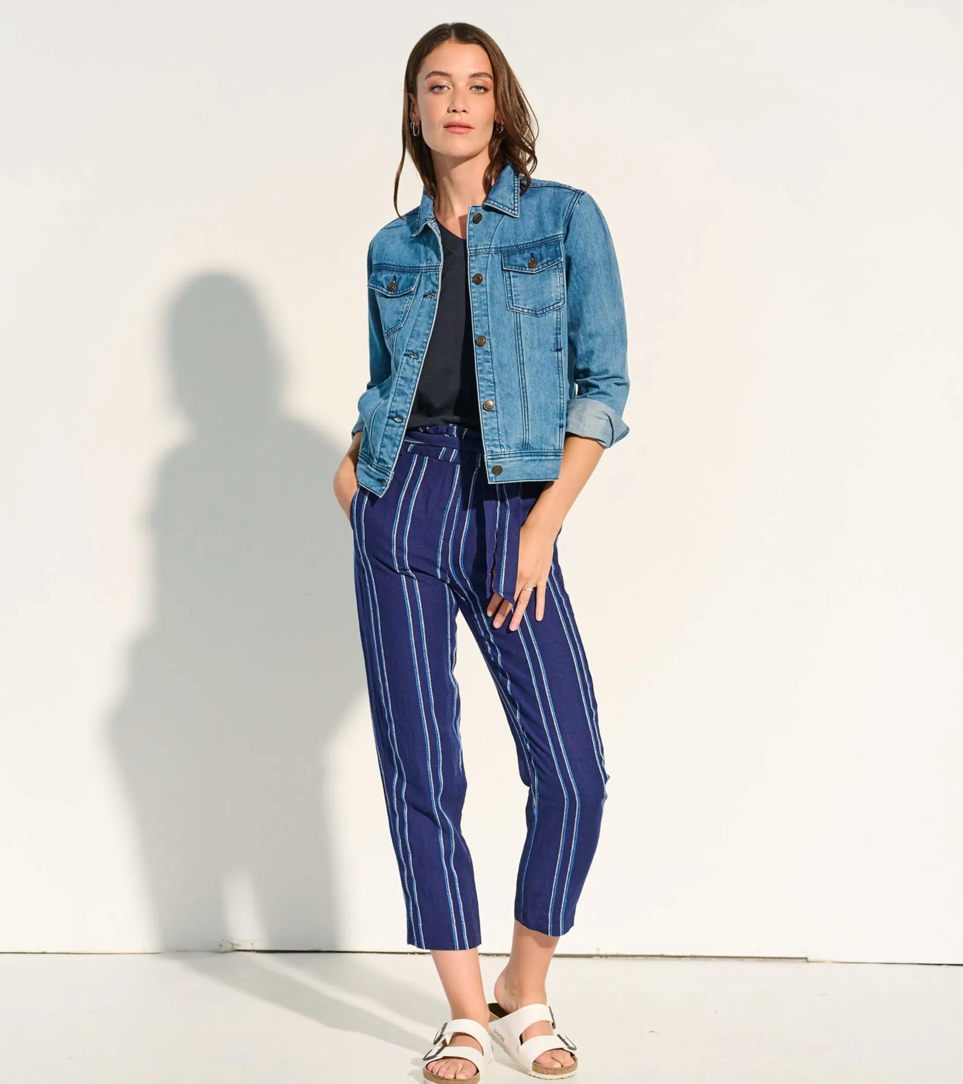 Outlet Embroidered Denim Jacket Women Outerwear