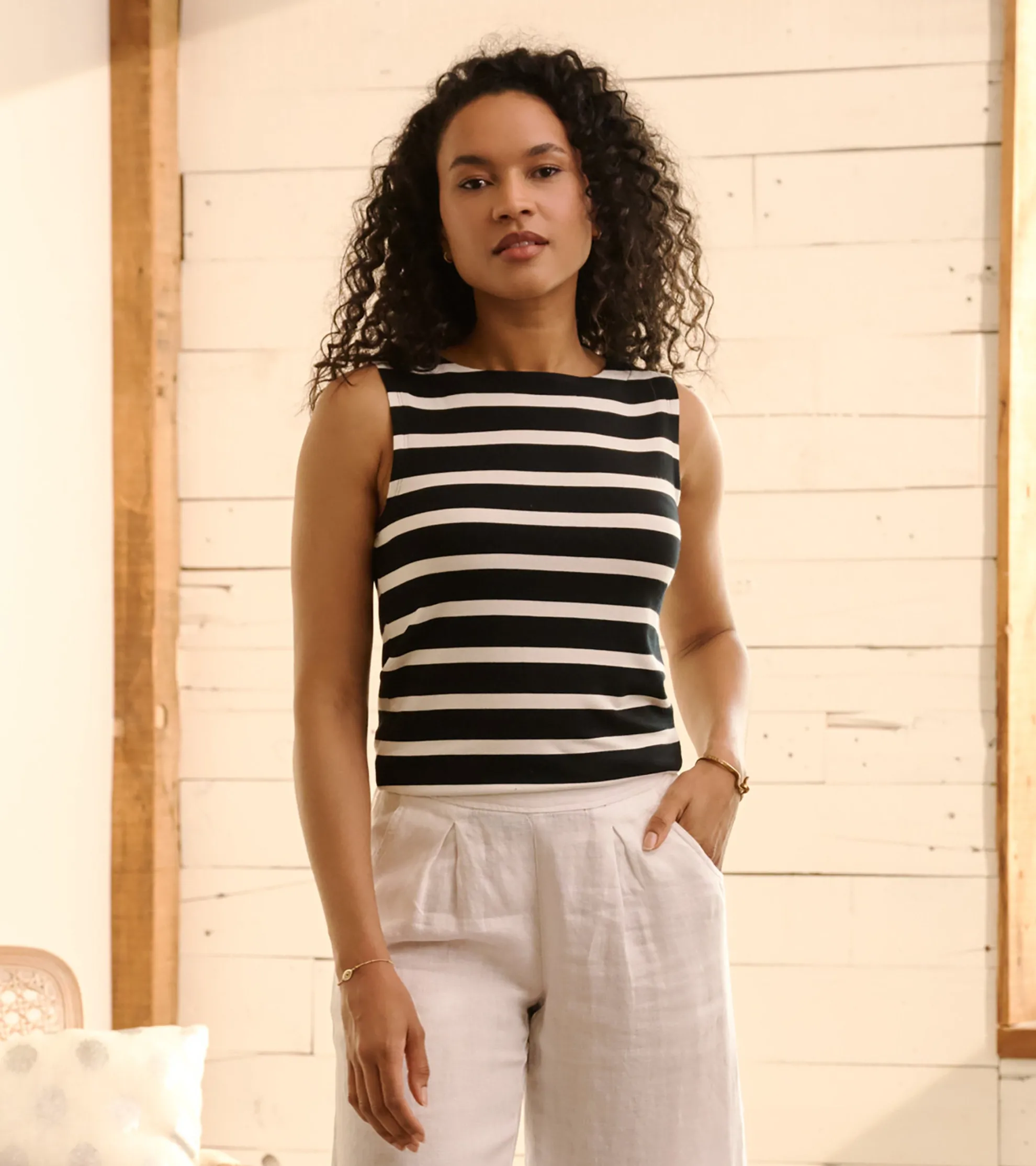 Clearance Everyday Tank - Caviar Stripes Women Tops