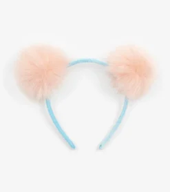Sale Fluffy Pink Pom Poms Headband Accessories