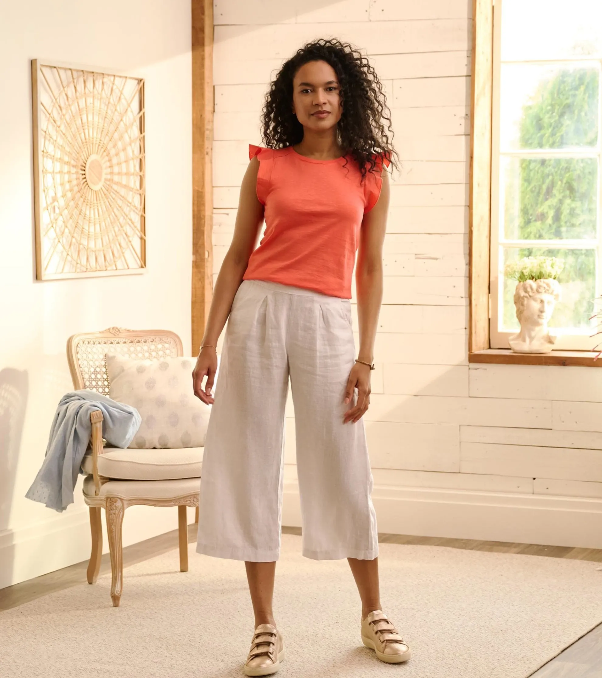 Hot Flutter Tank - Coral Women Tops