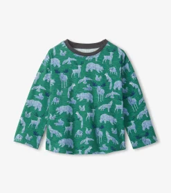 Discount Forest Animals Long Sleeve T-Shirt Tops