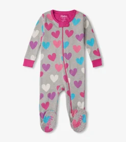 Best Fun Hearts Baby Footed Sleeper Sleepwear|Sleepwear