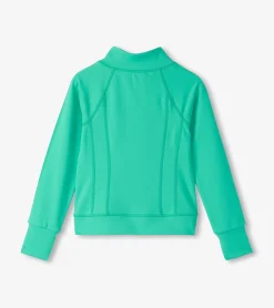Best Girls Aqua Green Active Jacket Sweaters