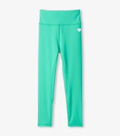 Outlet Girls Aqua Green Active Leggings Bottoms
