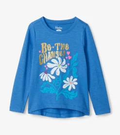 Clearance Girls Be The Change Long Sleeve T-Shirt Tops