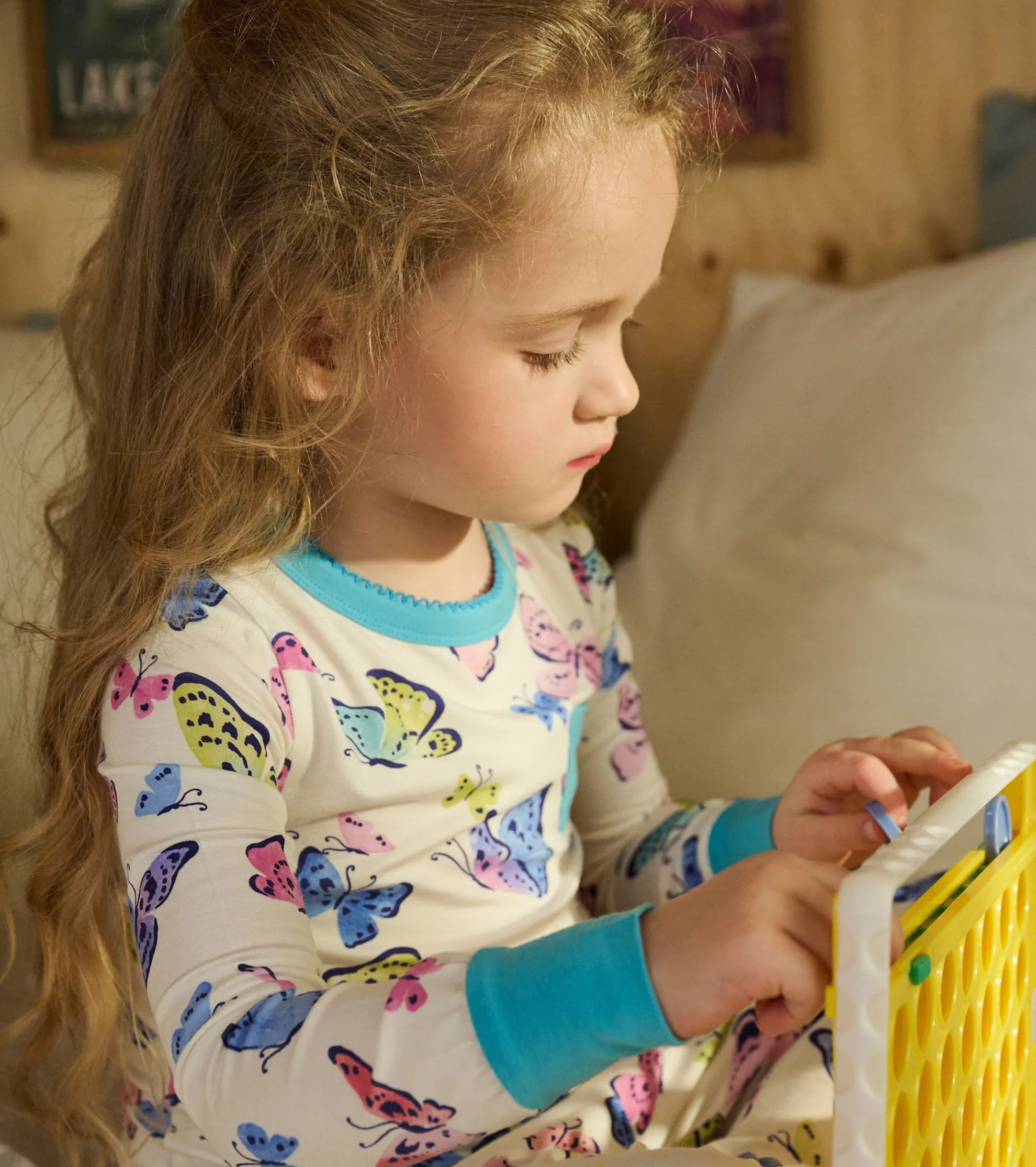 Online Girls Big Butterflies Bamboo Pajama Set Sleepwear|Sleepwear