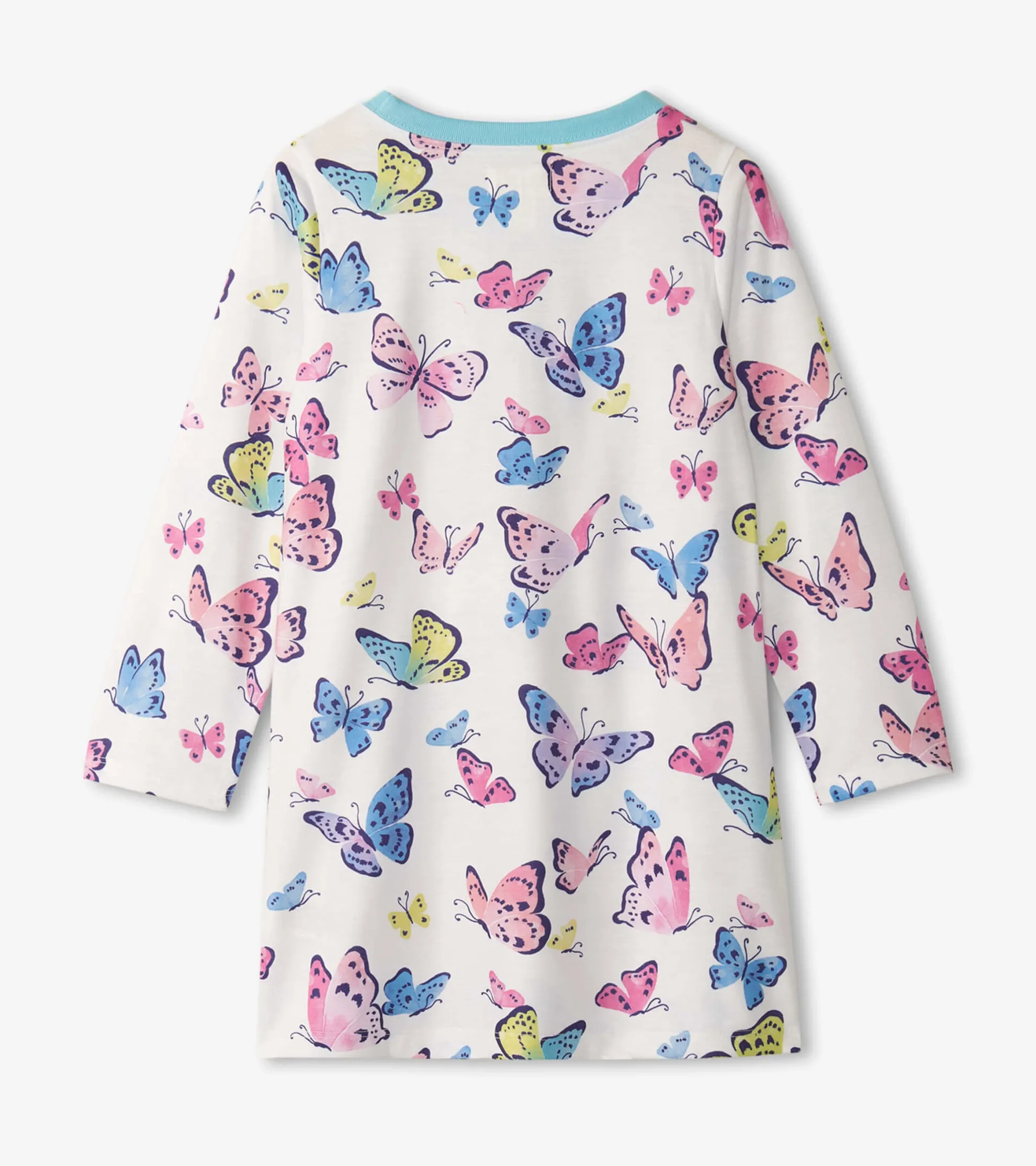 Best Girls Big Butterflies Long Sleeve Nightgown Sleepwear|Sleepwear