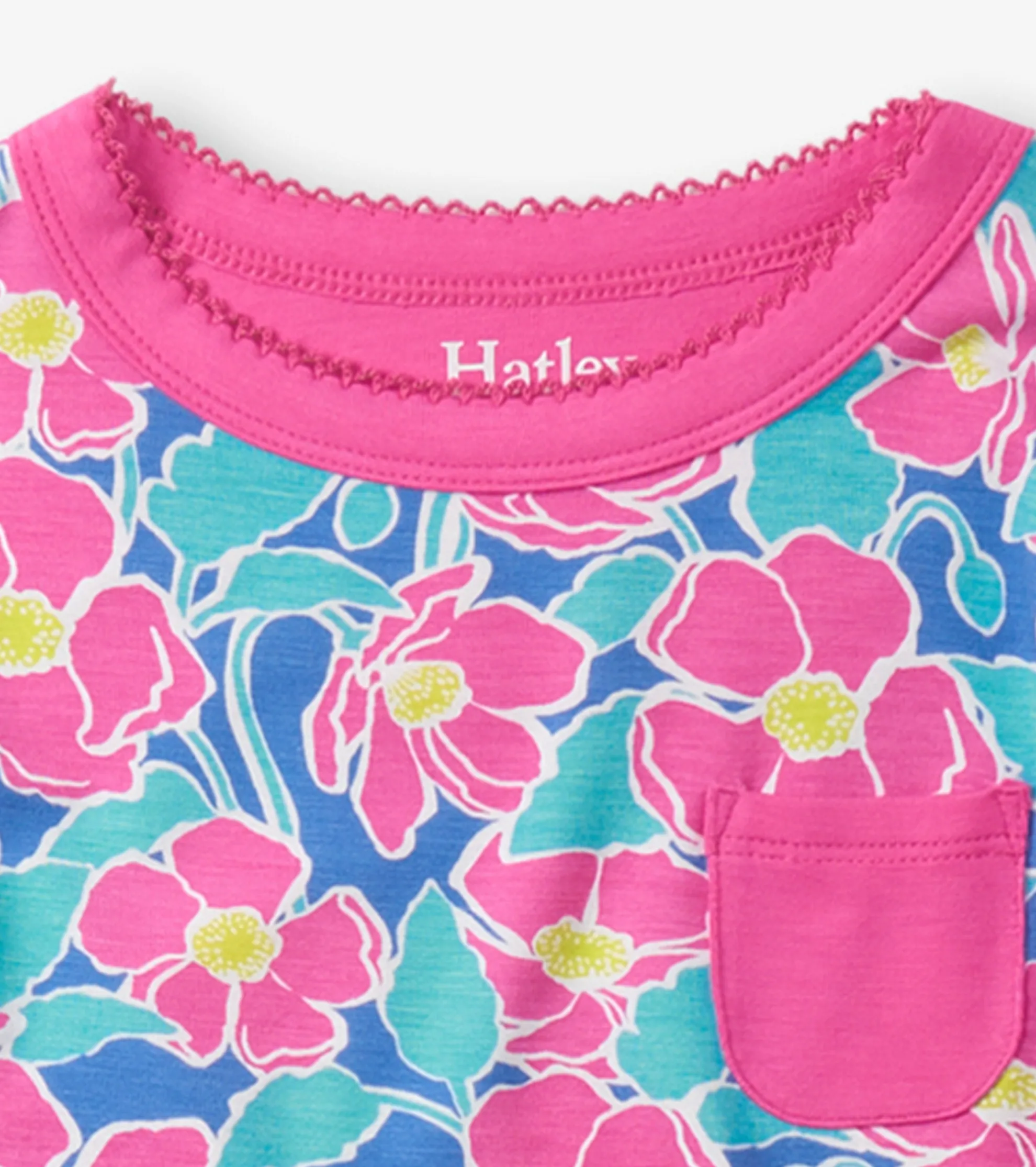 Outlet Girls Big Poppies Bamboo Pajama Set Sleepwear|Sleepwear