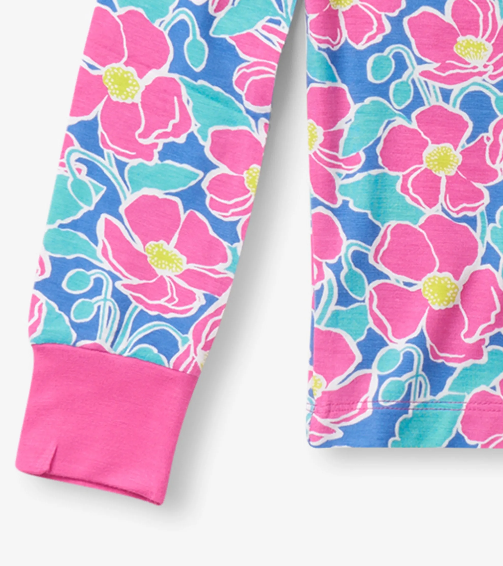Outlet Girls Big Poppies Bamboo Pajama Set Sleepwear|Sleepwear