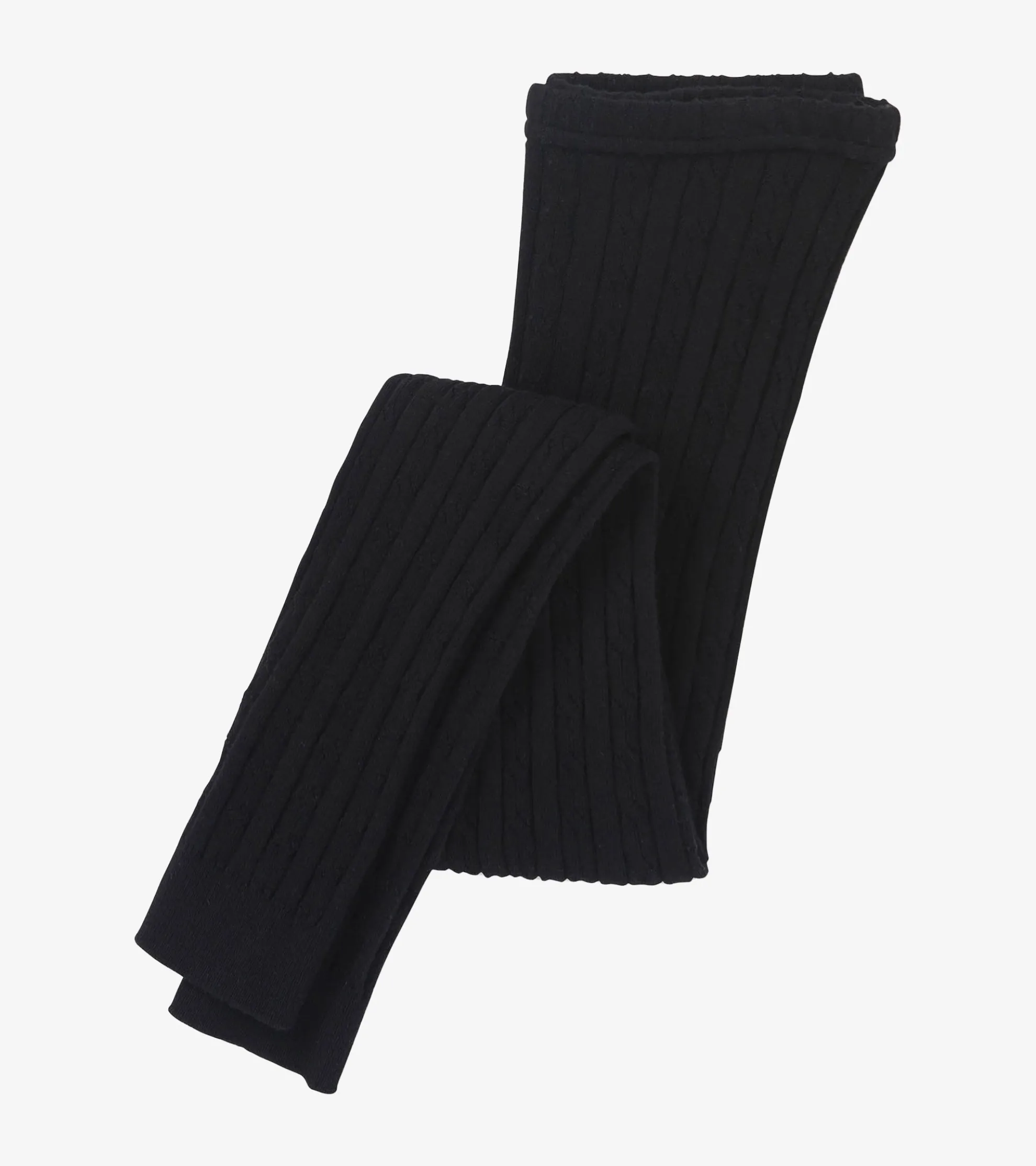 Sale Girls Black Cable Knit Leggings Bottoms
