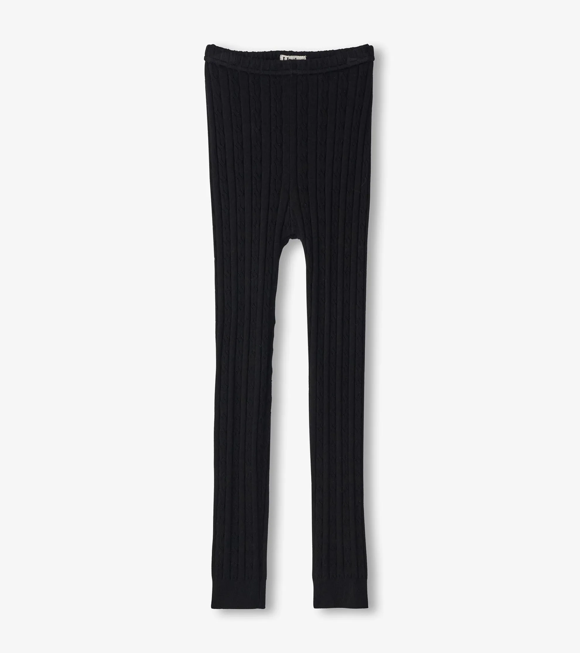 Sale Girls Black Cable Knit Leggings Bottoms