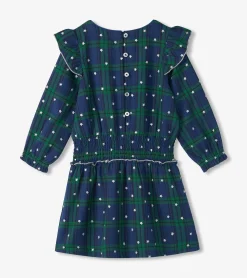 Outlet Girls Blackwatch Plaid Smocked Waist Dress Dresses