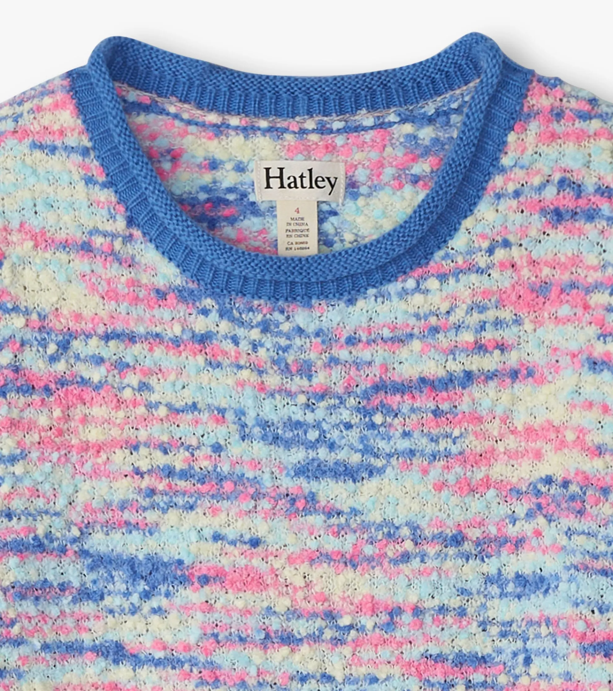 Online Girls Blue Boucle Sweater Dress Dresses
