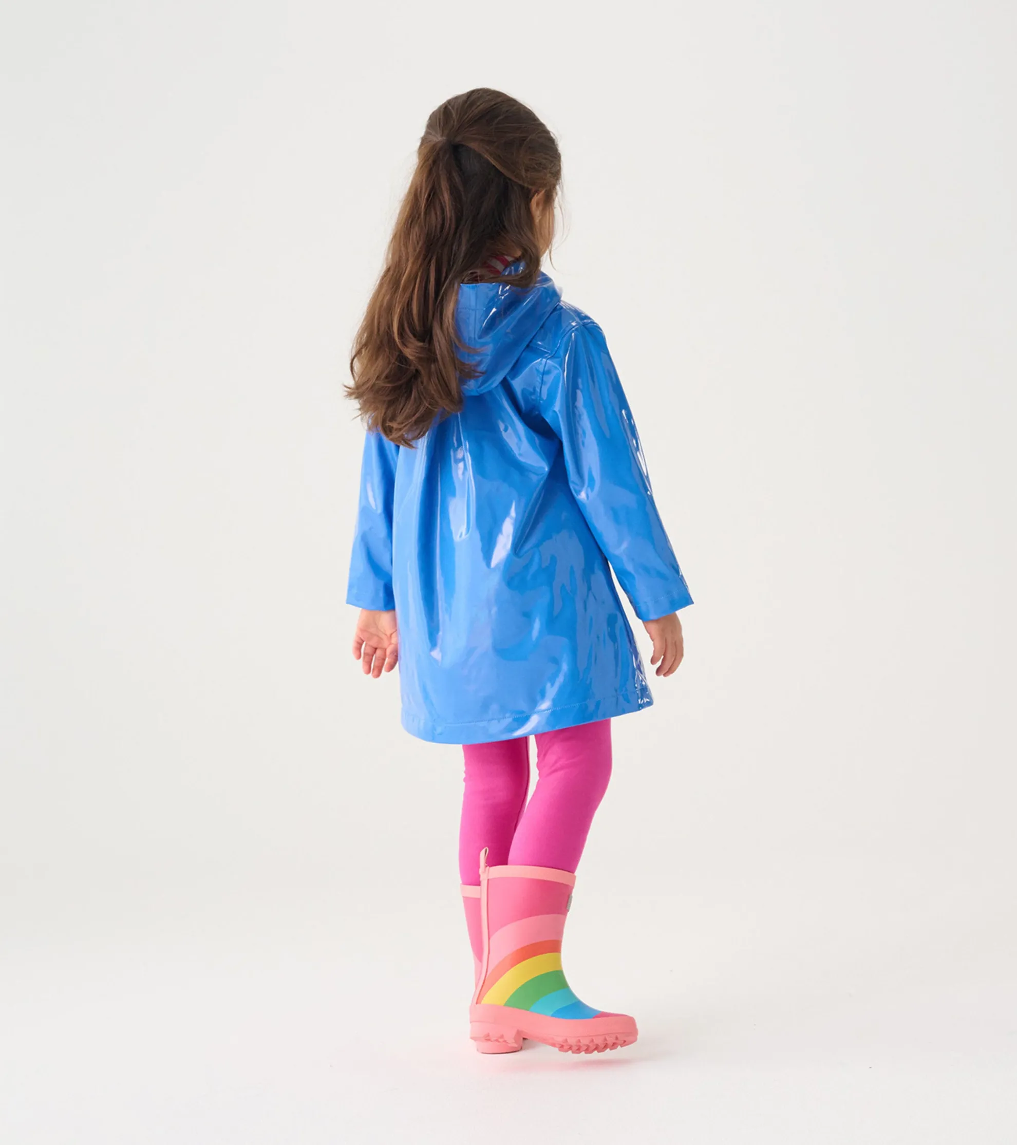 Online Girls Blue Glitter Swing Jacket Rainwear|Rainwear
