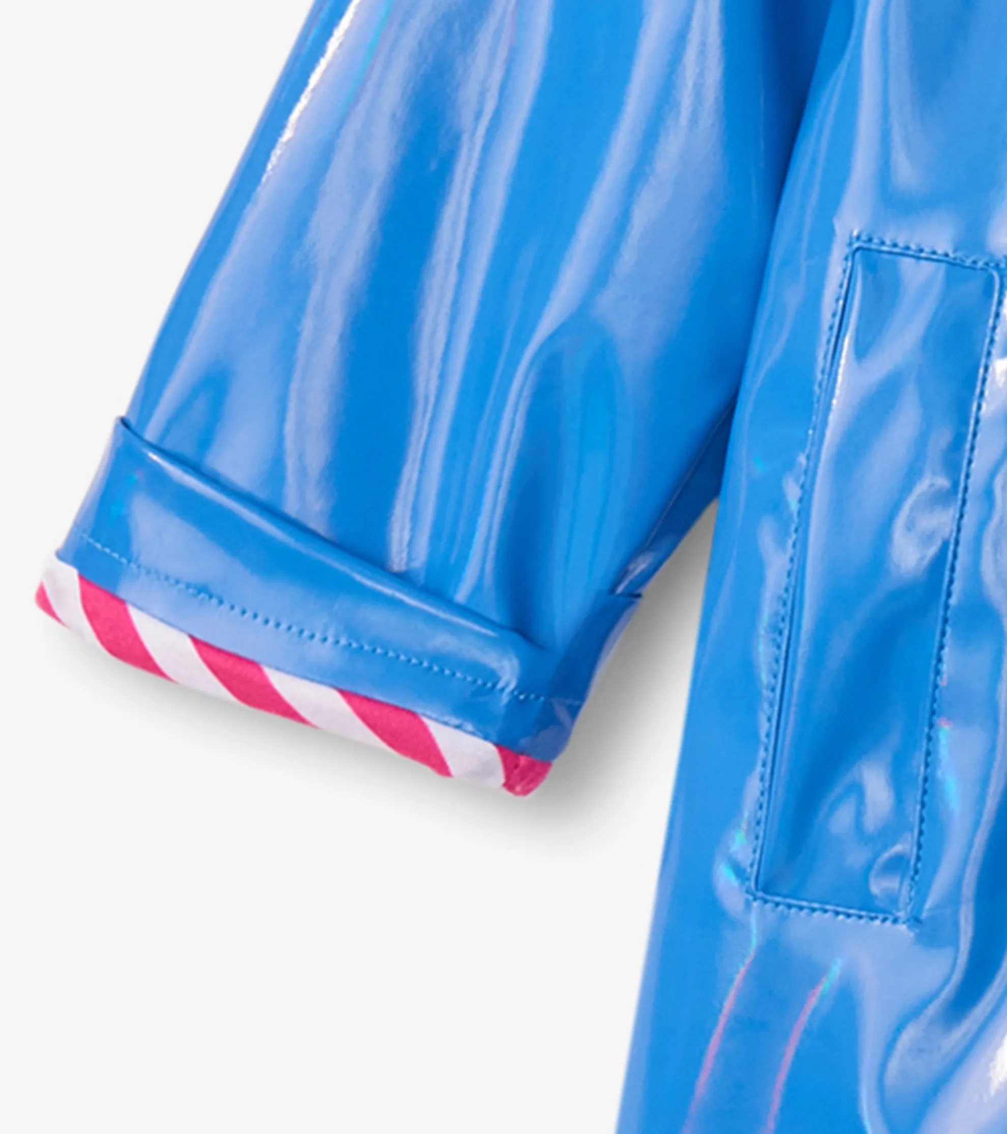 Online Girls Blue Glitter Swing Jacket Rainwear|Rainwear