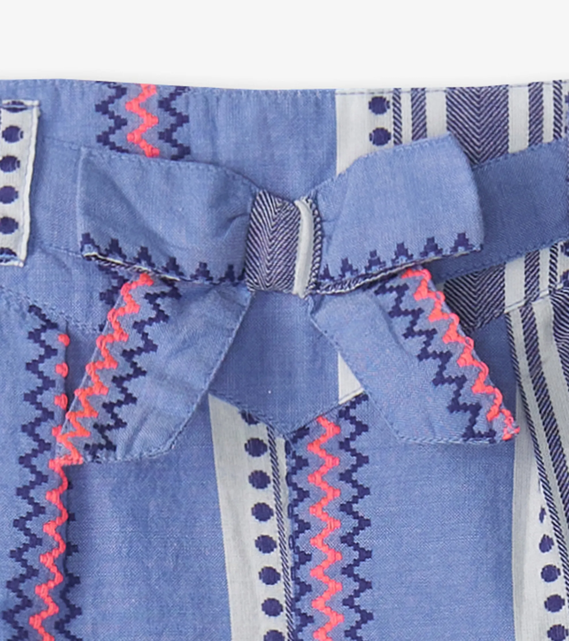 Sale Girls Boho Stripe Paper Bag Shorts Bottoms
