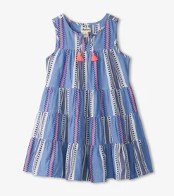 New Girls Boho Stripe Tiered Dress Dresses