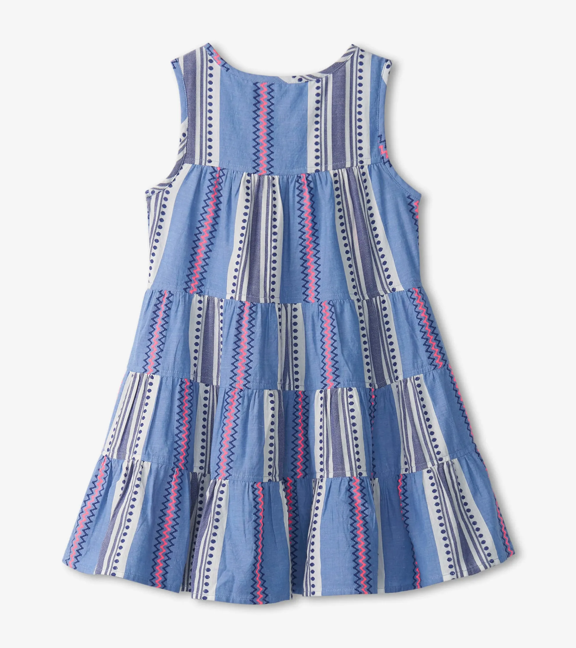 New Girls Boho Stripe Tiered Dress Dresses