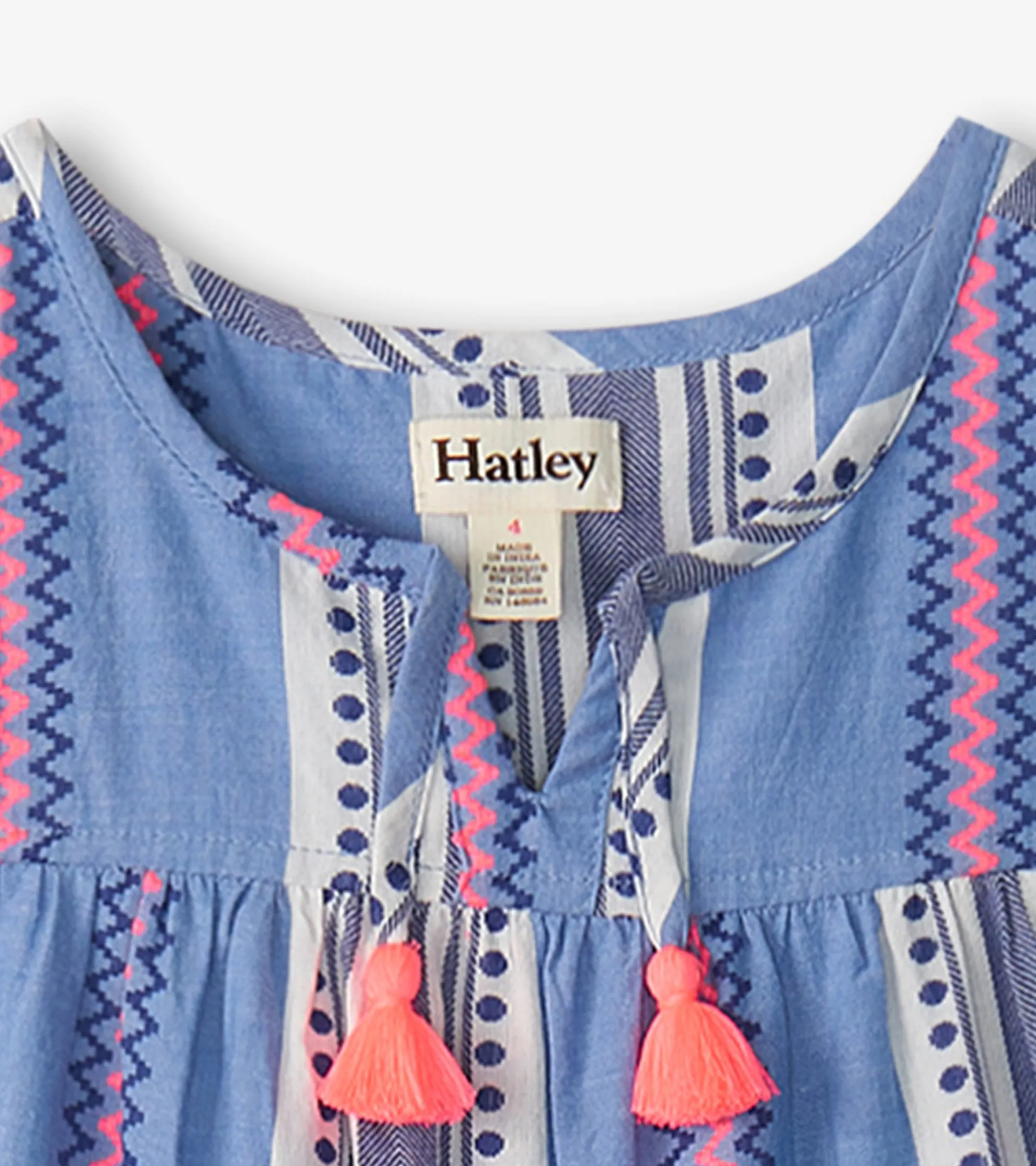 New Girls Boho Stripe Tiered Dress Dresses