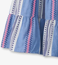 New Girls Boho Stripe Tiered Dress Dresses