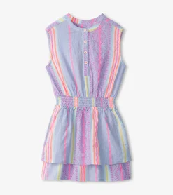 Discount Girls Boho Summer Smocked Waist Dress Dresses