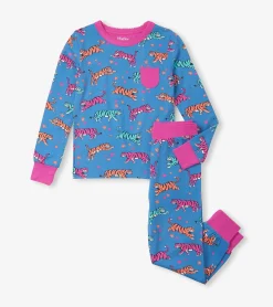 Best Girls Celestial Tigers Bamboo Pajama Set Sleepwear|Sleepwear