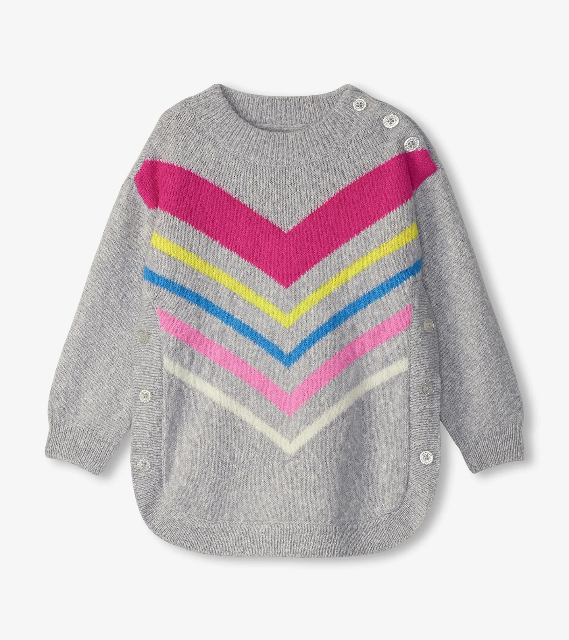 Girls Chevron Stripe Chunky Sweater Tunic Sweaters
