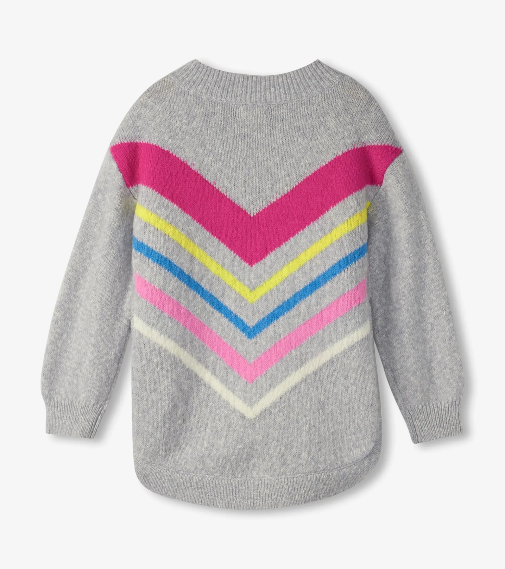 Girls Chevron Stripe Chunky Sweater Tunic Sweaters