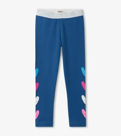Outlet Girls Colourful Hearts Fun Waist Leggings Bottoms