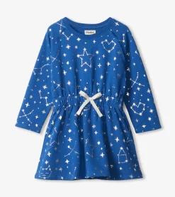 Discount Girls Constellations Waist Terry Dress Dresses