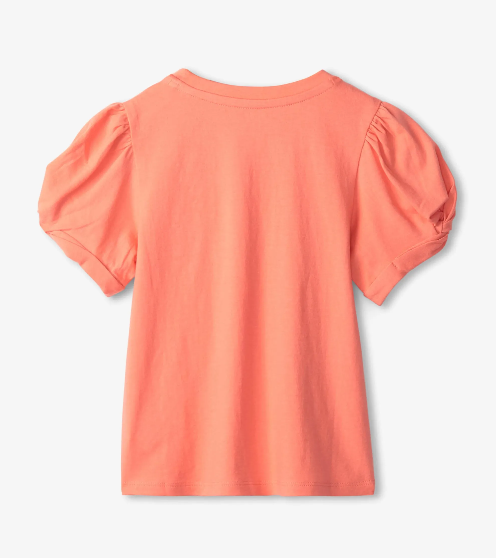 Outlet Girls Coral Twisted Sleeve Tee Tops