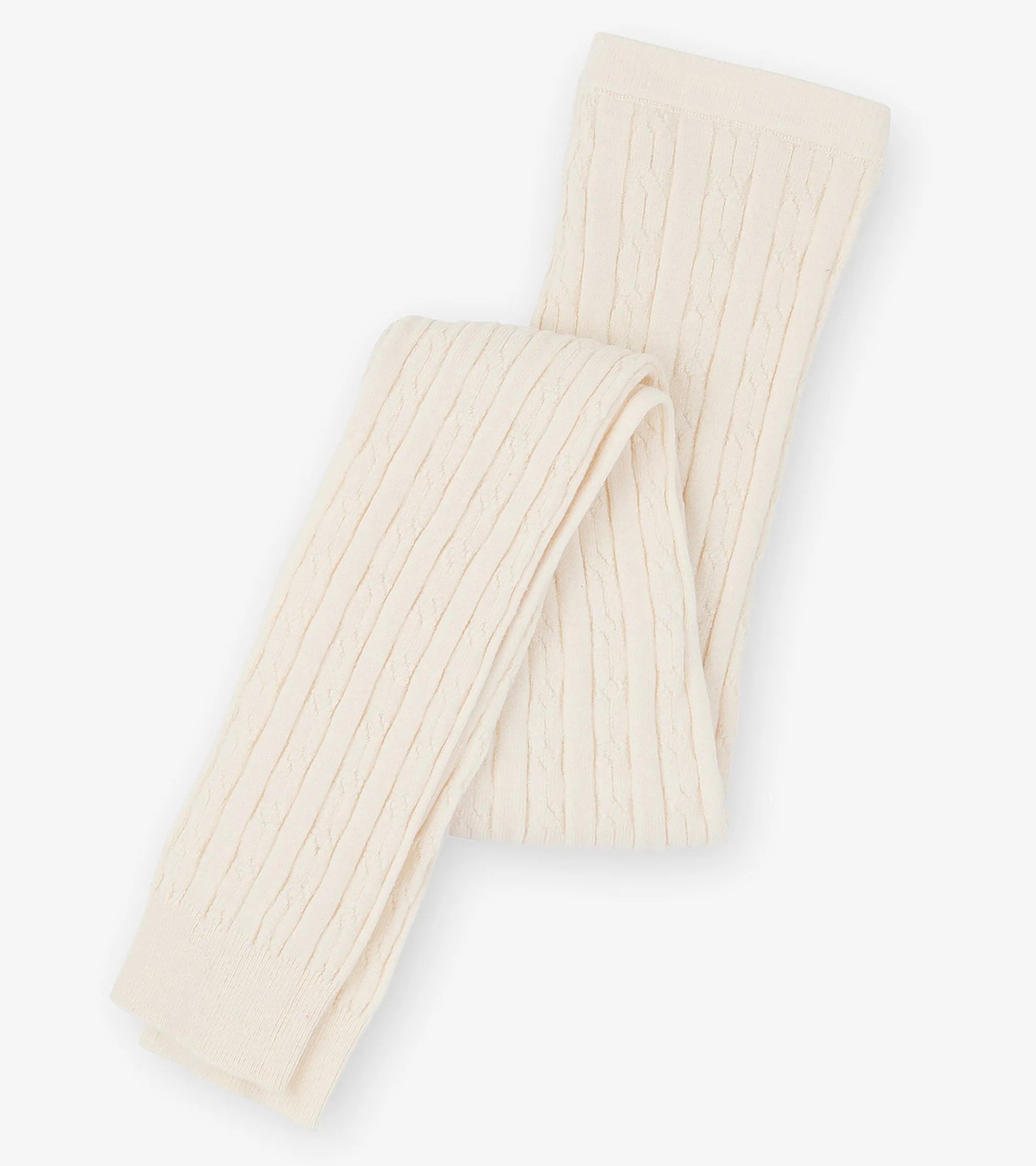 Sale Girls Cream Cable Knit Tights Bottoms