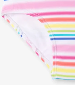 Online Girls Dazzling Stripes Two-Piece Rashguard Set Swimwear|Swimwear