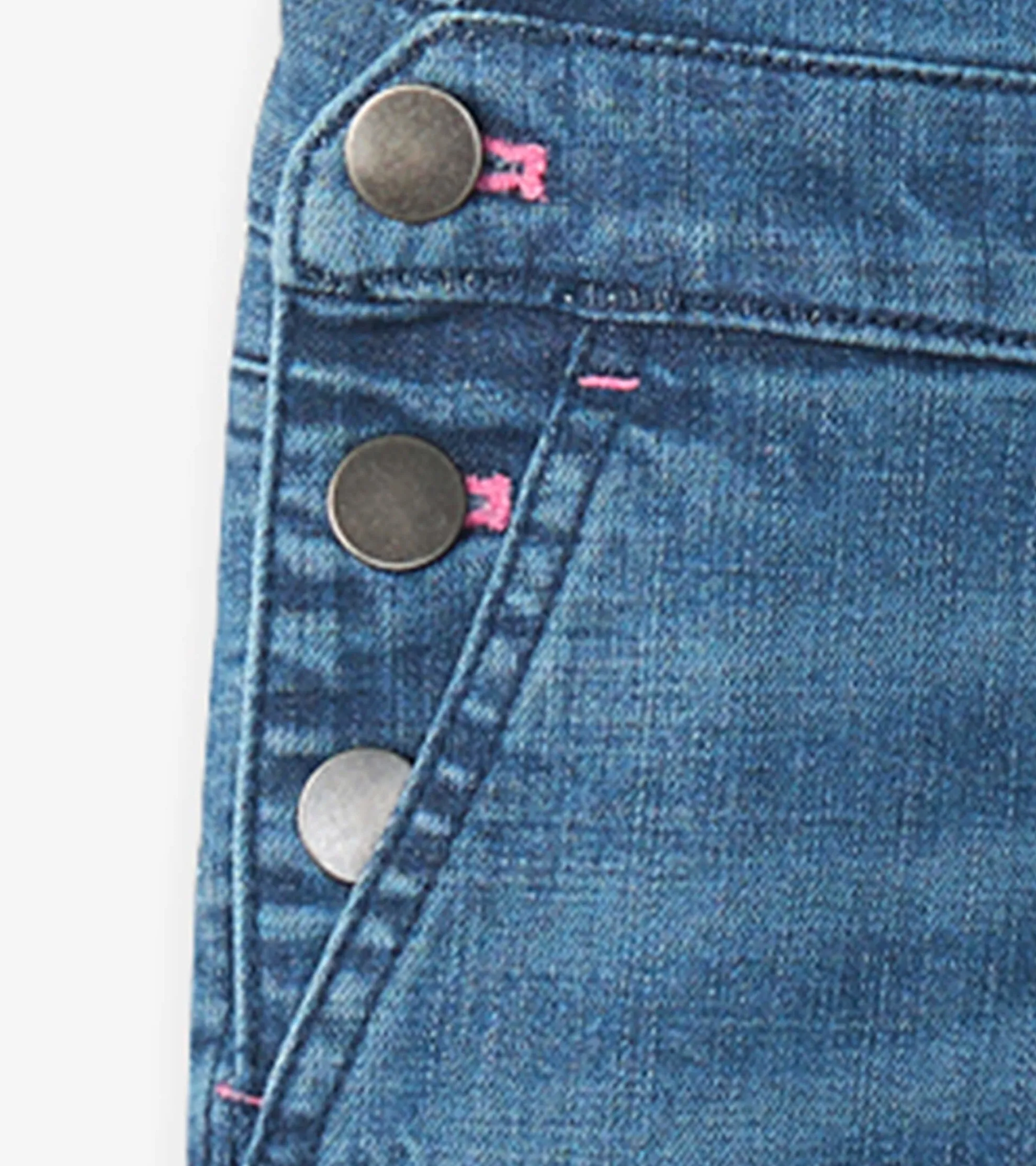 Discount Girls Denim Stretch Classic Overalls Bottoms