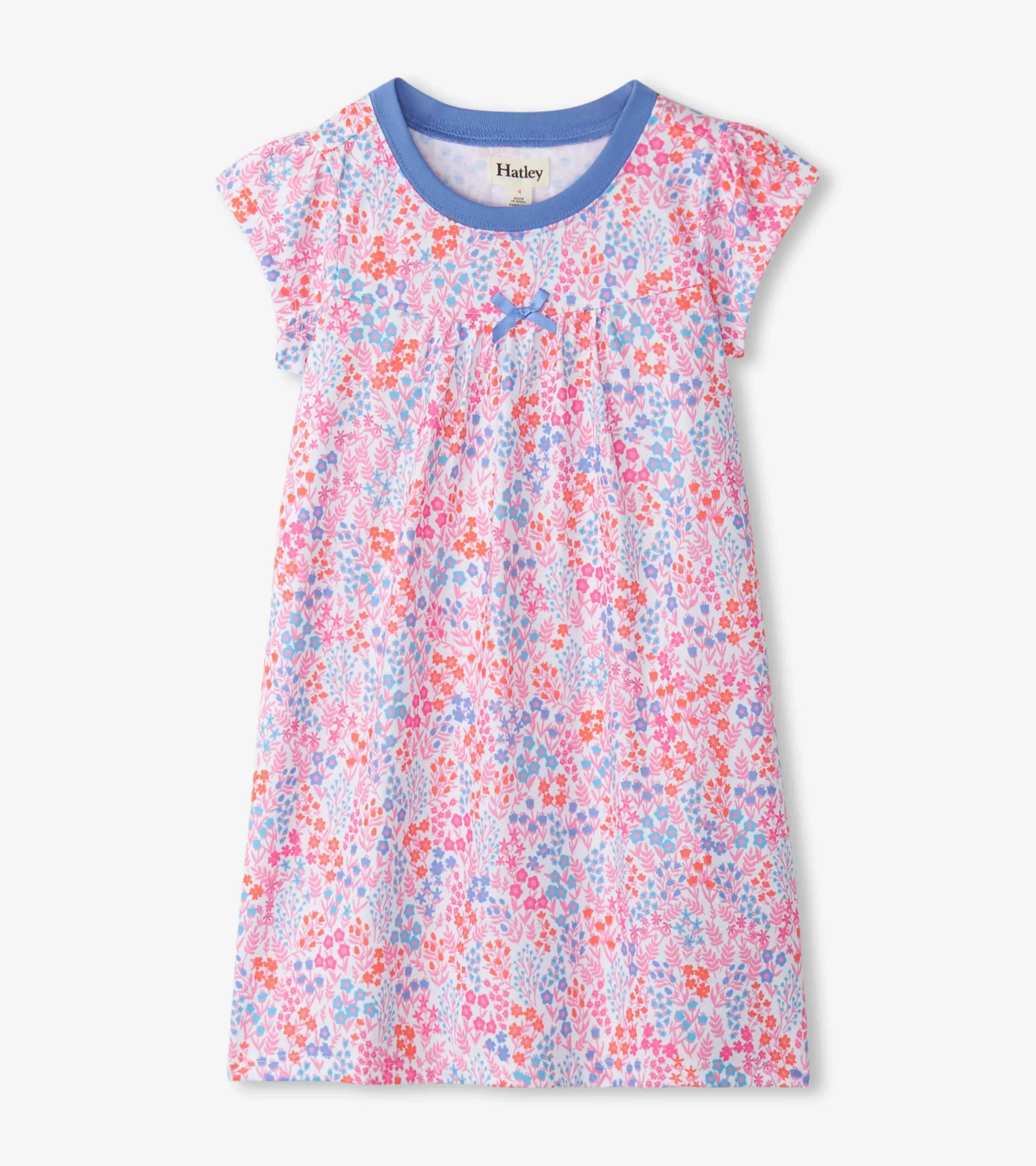 Girls Ditsy Floral Short Sleeve Nightgown Sleepwear|Sleepwear